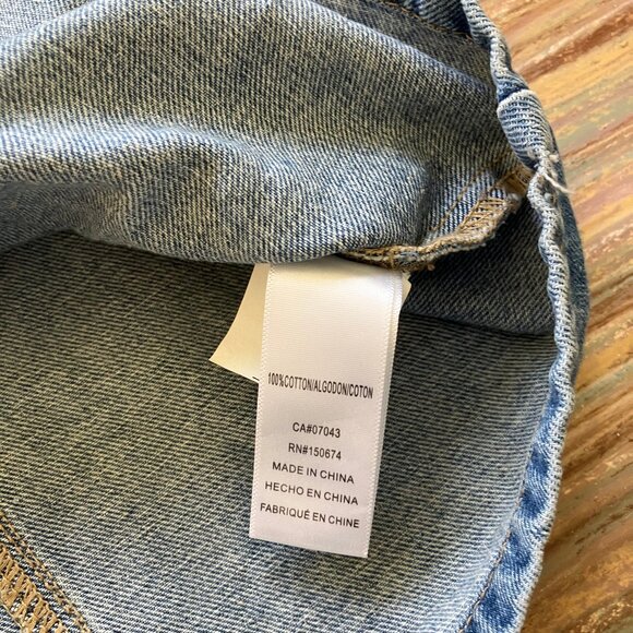 Standard Grace Denim Maxi Dress Button Front Sleeveless with Belt - Picture 5 of 6